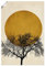 ARTLAND Wanddeko Poster & Kunstdrucke Wandposter 60x90 cm Hochformat Minimalismus Sonne Silhouette Baum Japan U3YC
