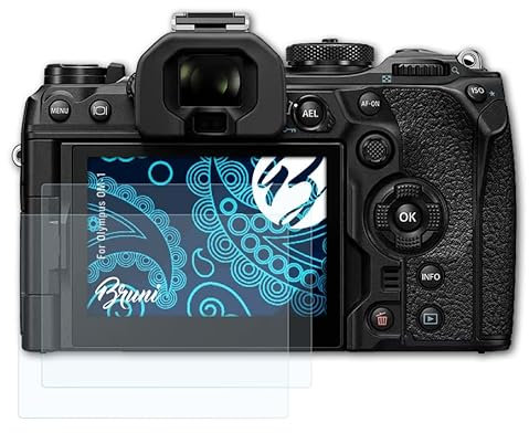 Bruni Schutzfolie kompatibel mit Olympus OM-1 Folie, glasklare Displayschutzfolie (2X)