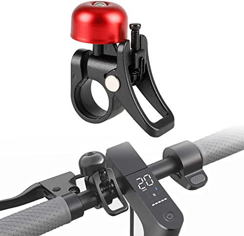 MotuTech Campanello per Xiaomi M365 Pro / Pro2 / 1S / Essential Scooter Monopattino Accessori Bell su Manubrio Alluminio (Rosso)