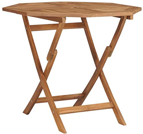 Klappbarer Bistrotisch 85x85x76 cm Braun Balkontisch Garten Tisch Beistelltisch Gartentisch aus Massivholz, Witterungsbeständig Garten Couchtisch Terrassentisch Loungetisch