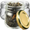 KADAX 10st Mini Gläser 40 ml mit Schraubdeckel fi 43mm, Einmachglas, Gewürzgläser mit Deckel, Sturzglas, Probiergläser, Marmeladengläser, kleine Honiggläser (10 Stück, Gold Deckel)