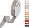 Halbach Seidenbänder 295 Sterne Geschenkband Weihnachten, Polyester, Grau, 2.5 cm