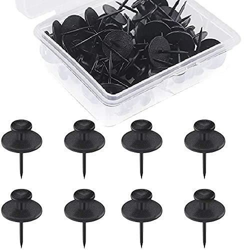 20 Packungen Kleine NäGel für AufhäNgen Von Bildern Doppel KöPfige Bild AufhäNger NäGel WandnäGel für AufhäNgen Von Bildern (Schwarz)