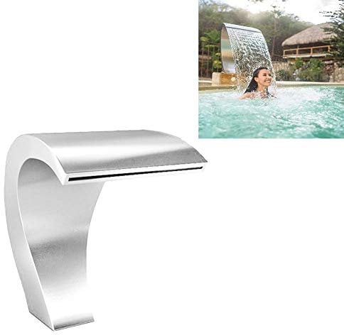 RALIRA Gartenteich Wasserfall Edelstahl Outdoor für Bodenpools, Springbrunnen im Freien