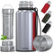 Thermotee mit Teesieb und Tasse doppelwandig aus Edelstahl 304 – Thermosflasche 600 ml mit extralangem Filter, ideal für Tee, Kaffee und Wasser (Silber)