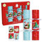 Giftmaker Pack 6 Mini Novelty Christmas Crackers Blue & Red Santa & Friends Designs