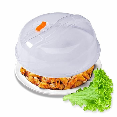 Microwave Cover Heavy Duty Food Cover Anti Splatter Cover Guard Lid With Stream Vent Dishwasher Safe Microwave Plate Cover For Dishes Plates Cooking Essentials Kitchen Accessories (1Pc)