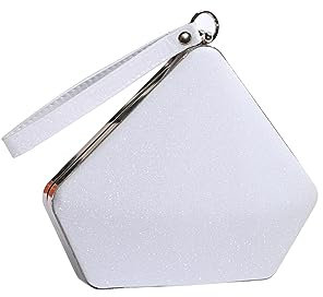CORIOS Paillettes Clutch da Donna Borsetta da Sera Pochette Piccolo con Catena Elegante Borsa a Spalla Borsa Sposa Gorgeous Borse Messenger Borsa a Tracolla Bianco