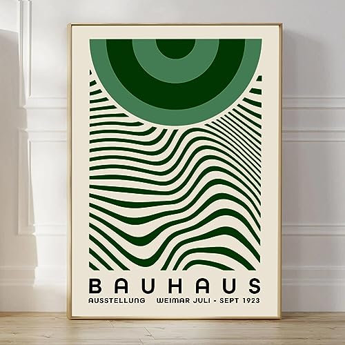 TANYANG Neutrale, Moderne, Minimalistische, Trendige Bauhaus-Geometrische Wandkunst Aus Der Mitte Des Jahrhunderts Auf Leinwand, Poster Für Wohnzimmer, Heimdekoration 40X50Cm Kein Rahmen
