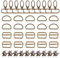 Kitnelw 40 Stück Taschenzubehör zum Nähen 25mm D Ringe Drehbare Karabiner Gurtversteller Magnetknopf für Taschen Bastelarbeiten