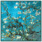 laprée - Seidenschal für Damen, quadratisch, aus hochwertiger Seide, Reproduktion, Bild 90 x 90 cm, Vincent Van Gogh Mandelbaumblüten, 90 x 90 cm