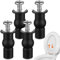 4Pcs Toilet Seat Hinges Screws, Universal Toilet Seat Fittings, Bolts Toilet Seat Top Fixing Screw, Expanding Rubber Top Toilet Nuts Screw Fixings for Universal Toilet Lid Seats