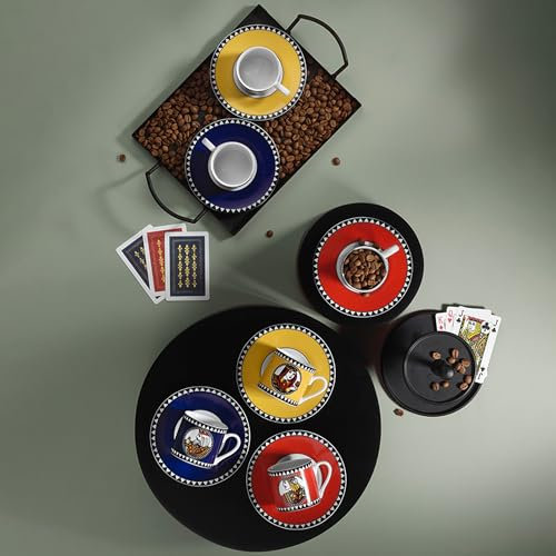 Kütahya Porzellan Porzellan Kaffeeservice für 6 Personen | 12 TLG, Service & Geschirrsets 6 Personen | Modernes und Rundes Design | Kaffeetassen mit Untertassen Geschirrset für Kaffee