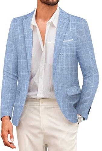 Coofandy Veste de sport décontractée pour homme, légère, à bouton unique, L