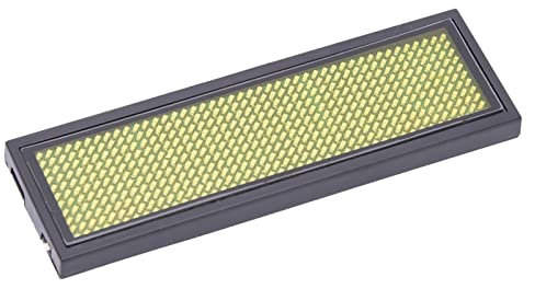 LED Name Badge, Namensschild Wiederaufladbare Programmierbares Scroll-Display Message Tag mit Datenkabel, Für Stationen, Flughäfen, Einkaufszentren (YELLOW)