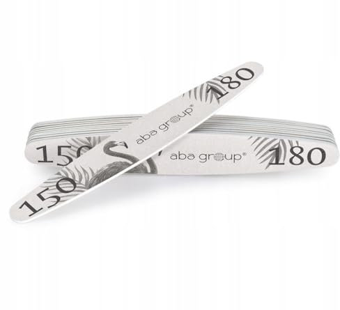 ABA GROUP Ellipse 150/180 Slim Lot de 10 limes à ongles pour manucure et pédicure Limes à ongles de qualité supérieure pour ongles en gel Idéal pour les ongles en gel