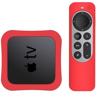 Custodia per TV Box/custodia per telecomando Apple TV 4K Siri Remote di terza generazione 2022, custodia protettiva (rosso)