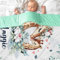 NIBESSER Babydecke mit Name Personalisierte Kinderdecke Baumwolle Individuelle Krabbeldecke doppelseitig Kuscheldecke Geschenk für Mädchen oder Jungen