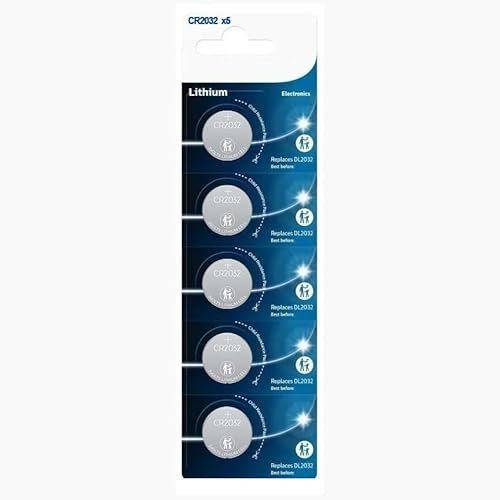 5er-Pack Philips CR2032 3 V Lithium-Batterien, perfekt für Fernbedienungen, Uhren und Spielzeug. Sorgen Sie für zuverlässige und langlebige Energie für den täglichen Gebrauch Ihrer Geräte.