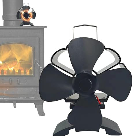 Ventilatore per , funzionamento a caldo, efficiente ventilatore per stufe a legna, ventilatore non elettrico, silenzioso, dissipatore di calore per riscaldamento, campeggio, ecologico