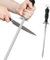 Diamond Sharpening Steel Rod, 10 Inch Carbon Sharpening Steel with Hanging Holes, Kitchen Knives Honing Rod, Ceramic Sharpening Steel Rod for Master Chef, Kitchen Knife