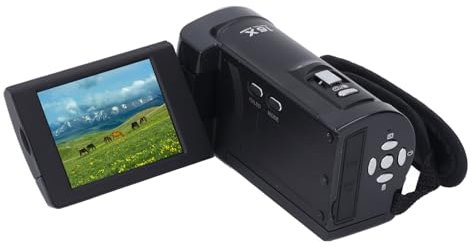 QHD 2.7K Videokamera Camcorder 50MP mit 16x Digitalem Zoom und 270 ° Rotatable -Bildschirm - während des Aufladens, Ideal für & Live -Streaming (64GB)