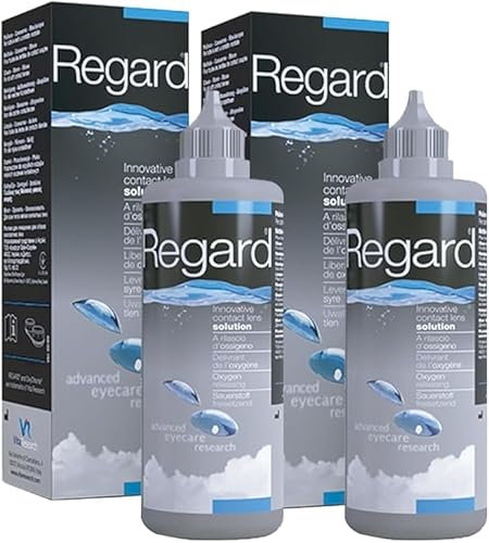 Avízor Regard 2x355ml - Solution for Cleaning, Disinfecting, and Rehydrating Contact Lenses - Preservative-Free - Oxygen-Based Cleaning - Complete Eye Health