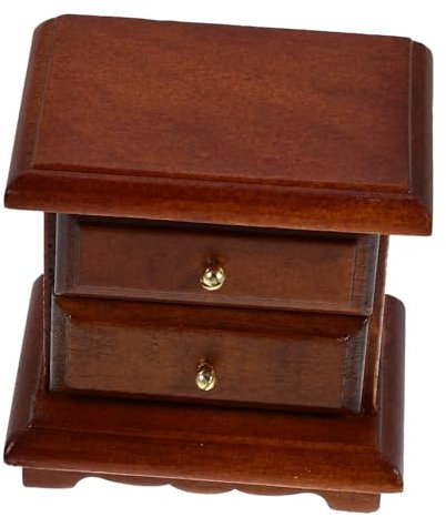 Toyvian Puppenhaus Tür Mini Anzeige Dekoration Figur puppenmöbel puppenbett etagenbett spielzeughaus игрушки Toy Wohnzimmer Kleiner Schrank Zubehör für Puppenhäuser hölzern Brown