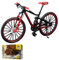 HIULLEN Finger Fahrrad Modell, 1:10 Mountainbike-Modell Spielzeug, Finger Mountainbike Modell Ornamente, Mini Miniatur Finger Bike für Kinderspielzeug, Geschenke Dekoration (Dunkelrot)