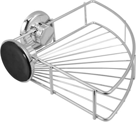 HOLIDYOYO Mensola Angolare In Metallo Con Ventosa Per Bagno Porta Sapone Per Doccia Mensola Per Bagno Argento