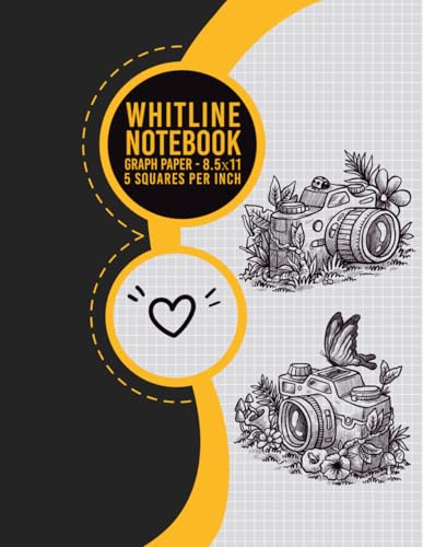 Whiteline Notebook: A4 8.5 x 11 Engineering And Students White Lines Ruled Note Pad with Graph Gray Paper