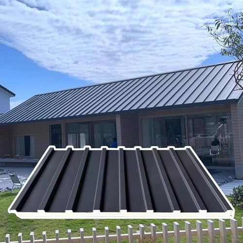 5 Pack Aluminum Roofing Cladding Panels - 4.5cm Thick Insulated Ceiling Roof Sheets for Greenhouses,Outdoor Structures(170cm 5pcs)