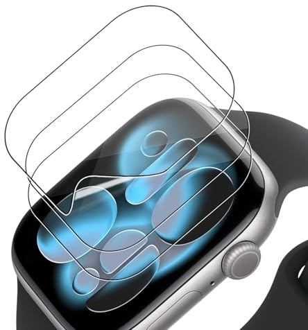 NUCNOK 3 Pièces Protection Écran pour Apple Watch Series 11 42mm,Doux Hydrogel Protecteur Écran Sans Bulles Haute Sensibilité Anti-Rayures Transparent Film Protection avec Outil d’Installation