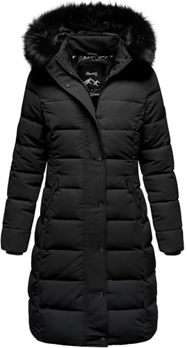 REPUBLIX Damen Gefütterte Dicke Winter Jacke Mantel Parka mit Kapuze RJ-8019