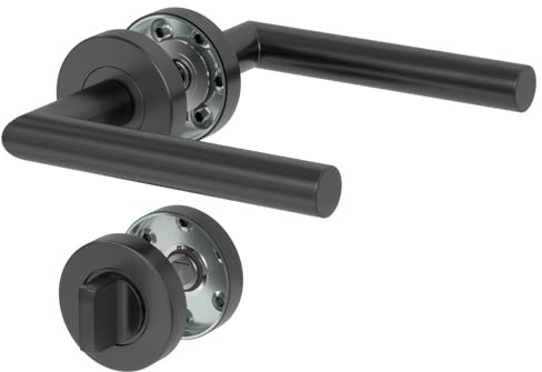 AwmnSrman 8mm Badezimmer Türschloss Türgriffe Innentüren Türklinke Schwarz