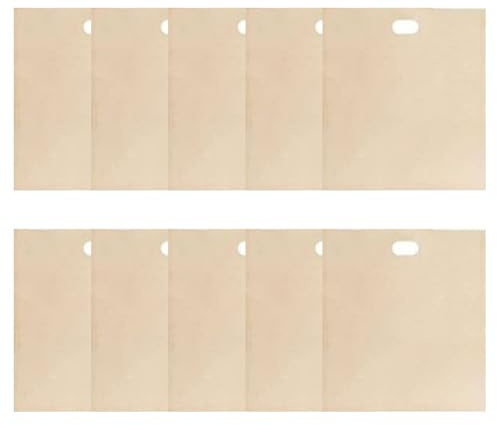 ZYNCUE Lot de 10 sacs grille-pain réutilisables pour sandwichs, résistants à la chaleur jusqu'à 250 ℃, en fibre de verre avec revêtement en PTFE, passe au four à micro-ondes