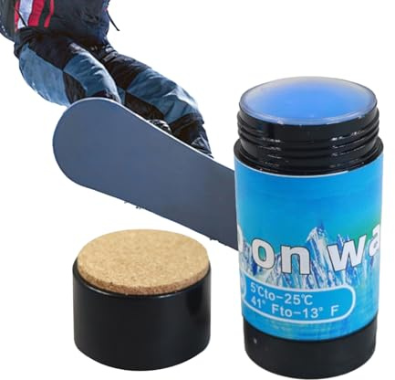 Skiwachs 70G – Kaltauftragswachs für Einzel- und Doppelski, schnelle praktische Gleitformel | Inklusive Korkapplikator für Skiwartung und Winterleistung