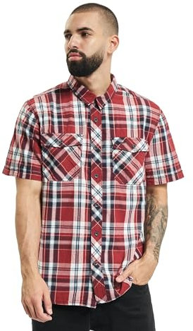 Brandit Roadstar Shirt Homme Chemise, Rouge/Noir/Blanc, XL