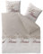 CelinaTex Touchme Biber Bettwäsche 200 x 200 cm 3teilig Baumwolle Bettbezug, Set, Bettgarnitur für Sommer und Winter, ganzjährig, pflegeleicht, Sarah Wörter beige braun weiß
