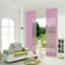 855892- PINK 2er-Pack Schiebepanel, Schiebegardine, Flächenvorhang Uni mit Klettband incl. Paneelwagen HxB 245x60 cm