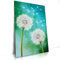 Pusteblume Grün - Leinwand Bild - Wandbild aufhängefertig Löwenzahn Kunst Druck Bilder Wand Deko Modern Art XXL Wohnzimmer (60 x 40 cm, Leinwand auf Keilrahmen)