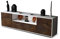 Stil.Zeit TV Schrank Lowboard Biggi, Korpus Weiss matt, Front Industrie-Design Rost (180x49x35cm), mit Push-to-Open Technik & Leichtlaufschienen