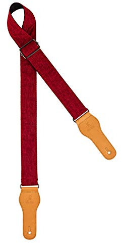Ortega Guitars Gitarrengurt Länge Verstellbar - Akustik Gitarre / Bass, E-Gitarre, E-Bass - Casual Series – Baumwolle, Rot (OCS-250)