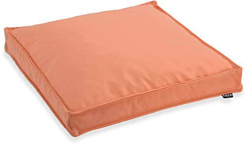 H.O.C.K. Sitzkissen Outdoor Stuhlkissen Classic Uni – UV-beständig, wasserabweisend, Fleckschutz – Garten Terrasse Balkon (50x50x5cm, Coral)
