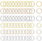 180 Stück Haarringe Zopf Ringe Braid Ringe Haarspitzen Haarschleifen Clips Haarspange Haarschmuck Hair Loops Clips Anhänger Ringe Set, 3 Farben und 2 Größen, Gold & Silber