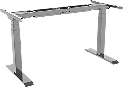 celexon elektrisch höhenverstellbarer Schreibtisch Professional 58-123cm grau | Gestell mit Timer-Funktion und Höhenspeicherung | ergonomisches Arbeiten im Sitzen und Stehen im Büro & Home-Office