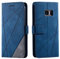 SONWO Hülle für Samsung Galaxy S7, Premium Leder PU Handyhülle Flip Case Wallet Silikon Bumper Schutzhülle Klapphülle für Galaxy S7, Blau