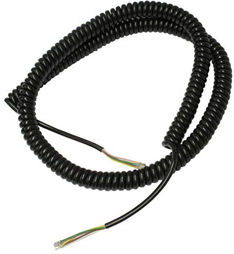 Cavo a spirale a 6 poli, 6 x 0,25 mm², in PUR per listelli di contatto, Lampade e rilevatori