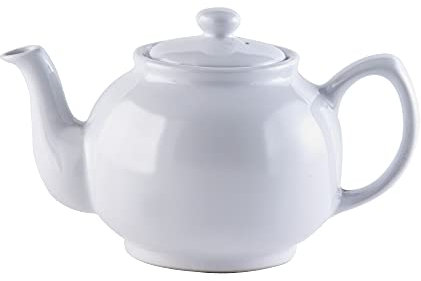 Price & Kensington 110 cl, 6 Cup Stoneware Teapot, Gloss White