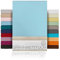 BEAUTEX Spannbetttuch Bettlaken aus Baumwolle, Premium Jersey Stoff 160g/m², Größe und Farbe wählbar (Standard - 160x200x30 cm, Hellblau)